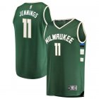 Camiseta Brandon Jennings 11 Milwaukee Bucks Icon Edition Verde Nino